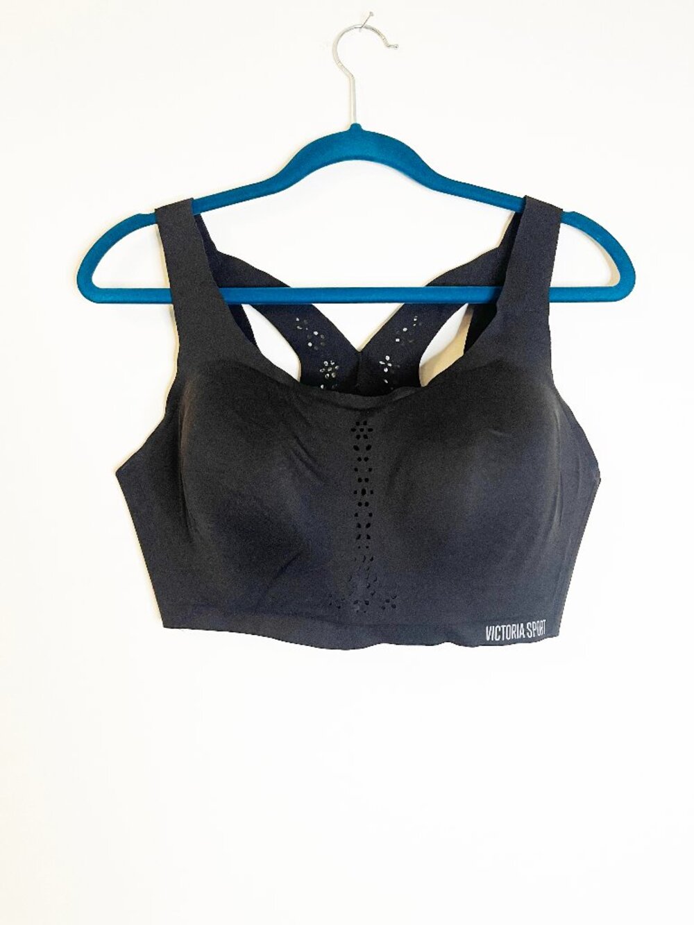 Victoria Sport Sports Bra 38D Angel Max High Impact Black Racerback Laser Cut